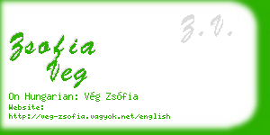 zsofia veg business card